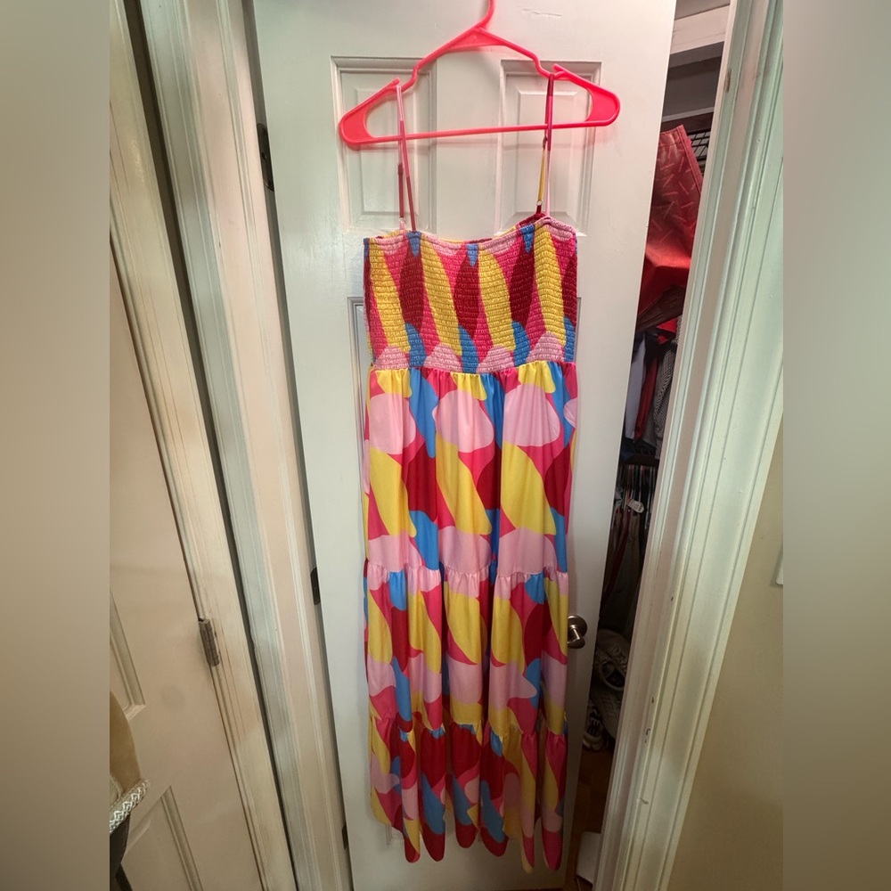 Colorful Strappy Maxi Dress